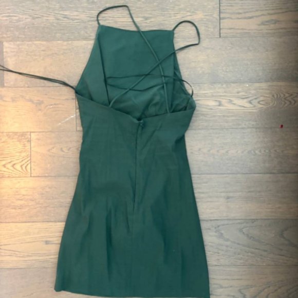 Zara Backless Green Mini Dress - Picture 3 of 4